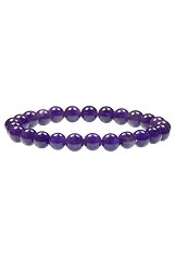 fine little natural beaded February birthstone baby bracelet